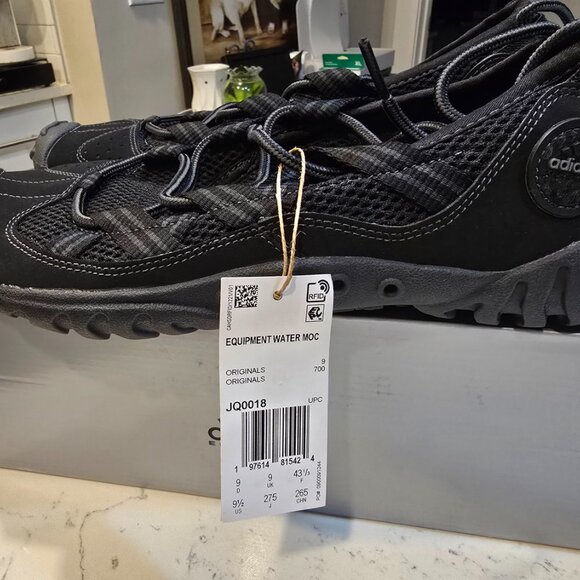 adidas Originals Water Moc Equipment Core Black Carbon JQ0018 Men's Size 9.5 - Picture 2 of 16